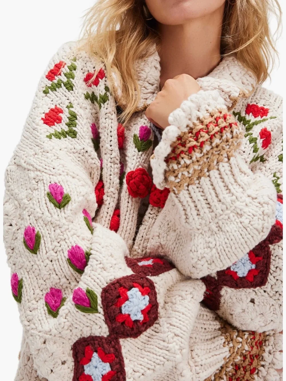 NWT Free People Rosebud Cardigan, size large - Picture 2 of 7